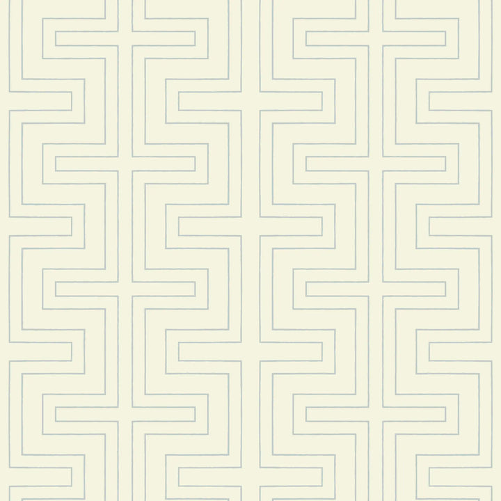 Halsted Geometric - Pale Mineral Blue Wallpaper
