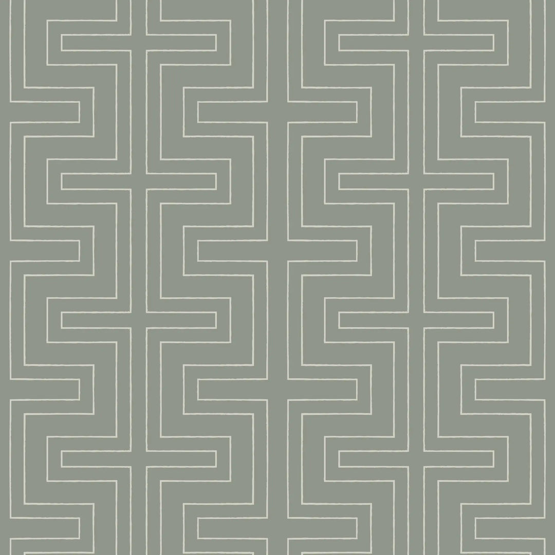 Halsted Geometric - Sage Taupe Wallpaper