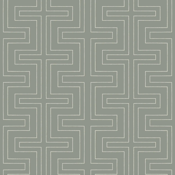 Halsted Geometric - Sage Taupe Wallpaper