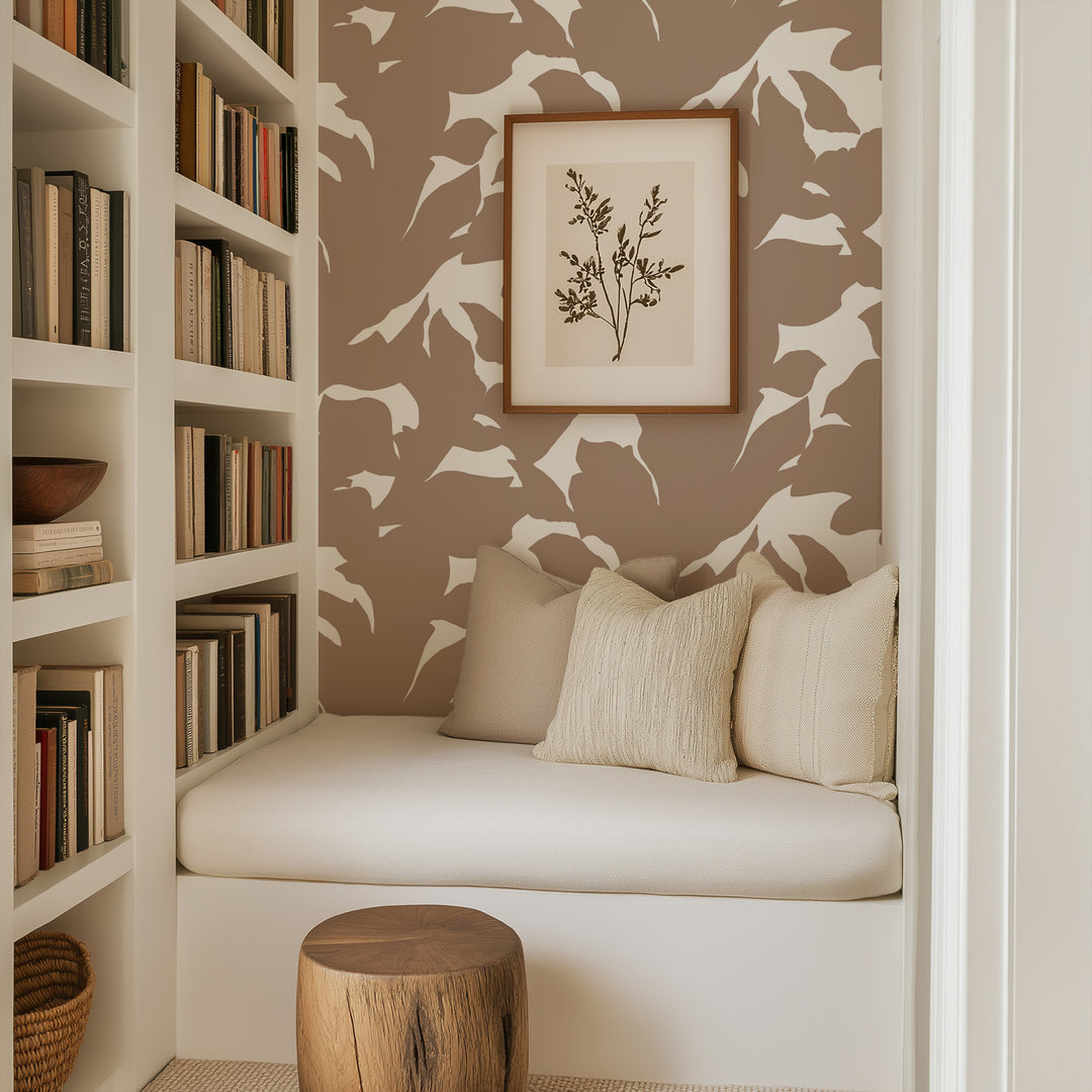 Holly - Truly Taupe Botanical Wallpaper by Mrs. Paranjape