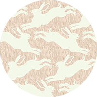 Hopping Hares - Silver Thicket Wallpaper