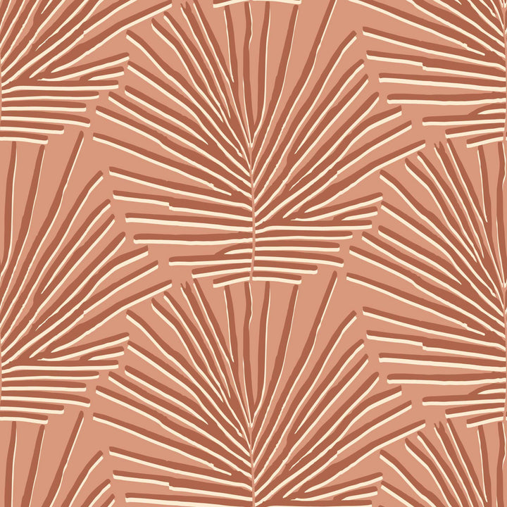 Isle of Palms - Coral Clay Wallpaper by Blessed Little Bungalow