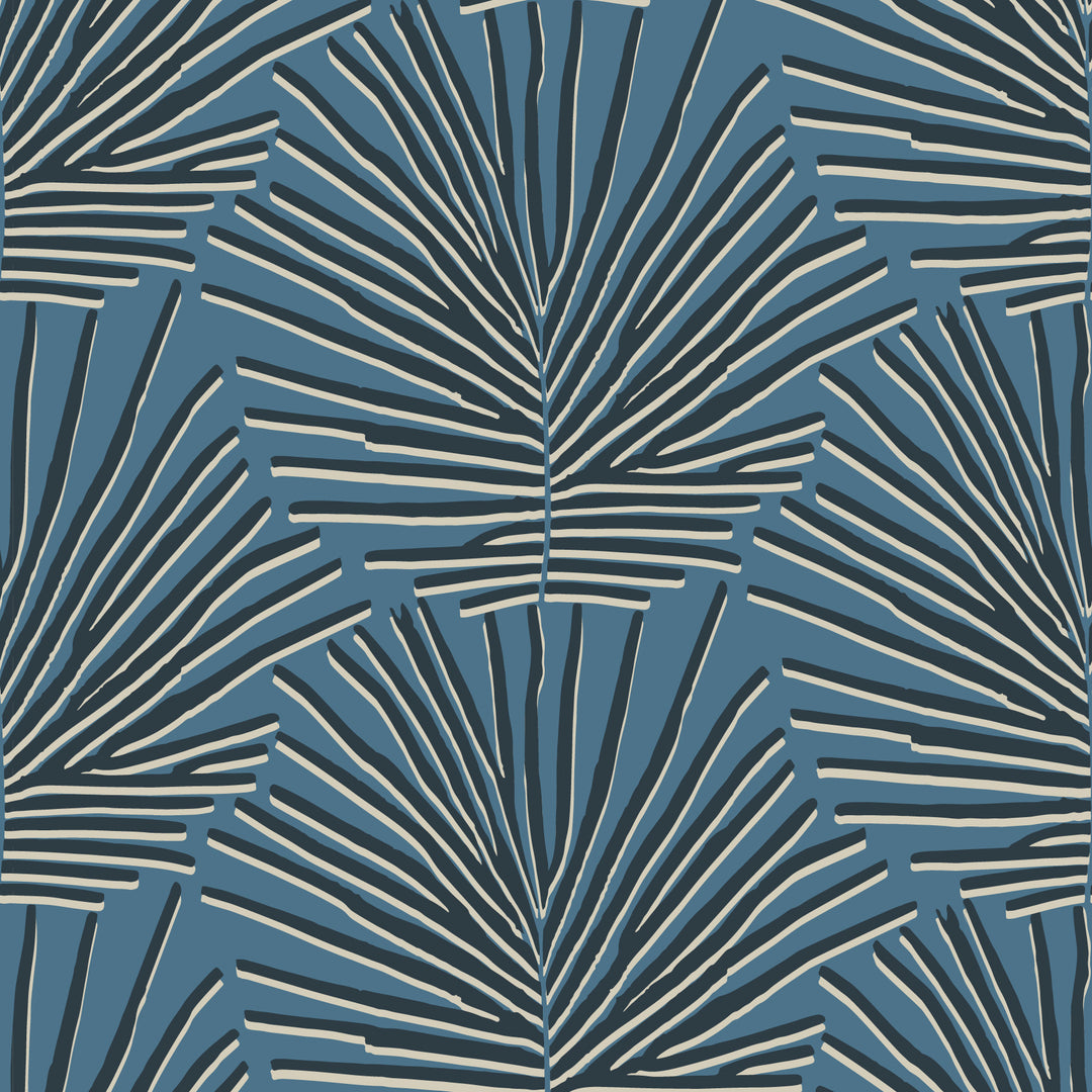 Isle of Palms -  Navy Denim Wallpaper by Blessed Little Bungalow