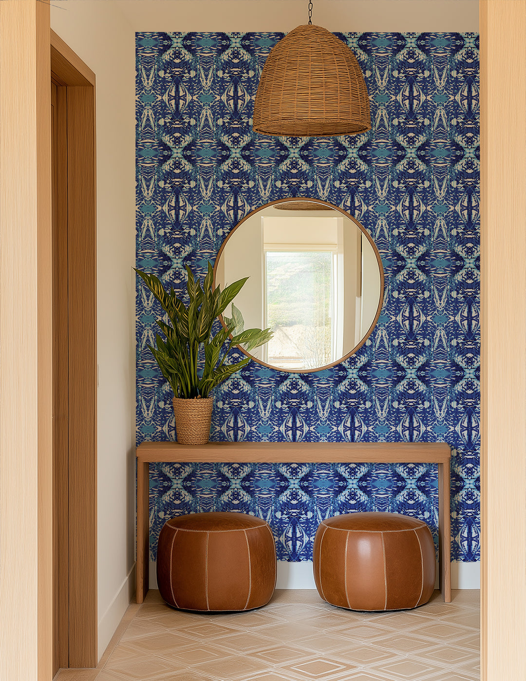 Jungle Blue Wallpaper by The Blush Label