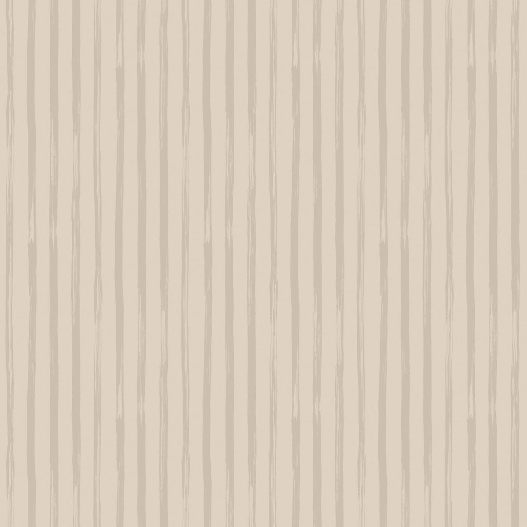 Versa Hand Stripe - Pale Pebble Wallpaper by Mrs. Paranjape