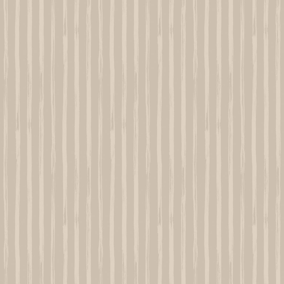 Versa Hand Stripe - Pale Pebble Reverse Wallpaper by Mrs. Paranjape
