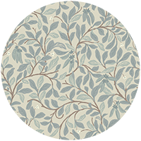 Leaf and Pod - Hazy Blue Wallpaper