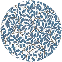 Leaf and Pod - Hazy Blue Wallpaper