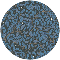 Leaf and Pod - Hazy Blue Wallpaper