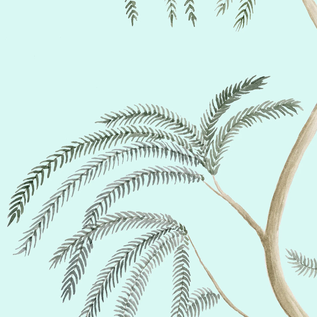 Leaning Orchard Wall Mural - Daylight Blue