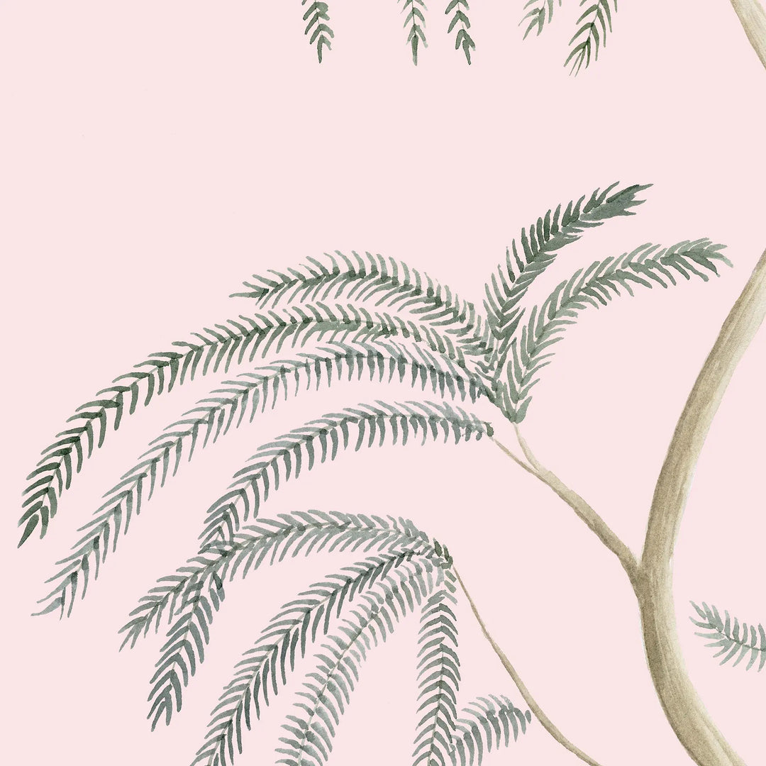 Leaning Orchard Wall Mural - Hazy Pink