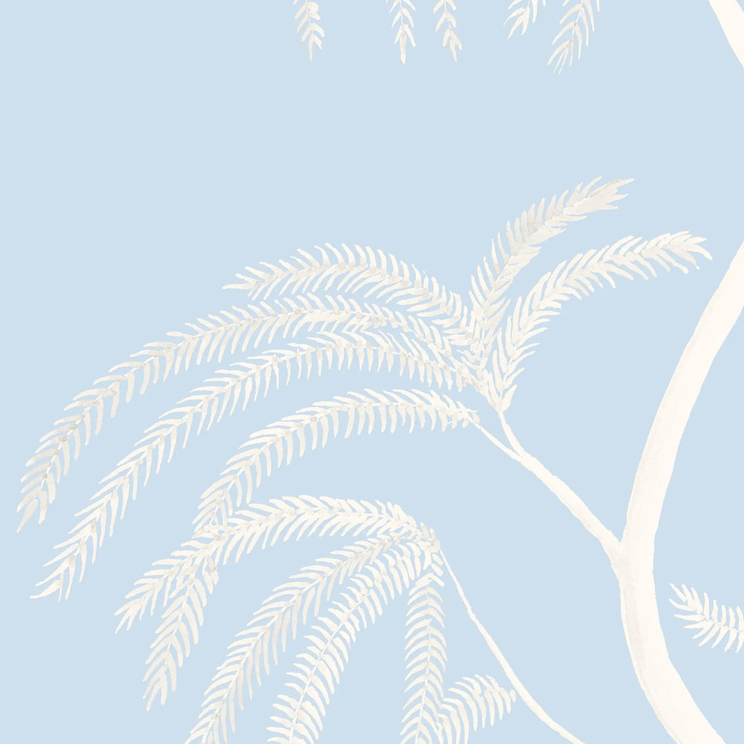 Leaning Orchard Wall Mural - Quiet Blue