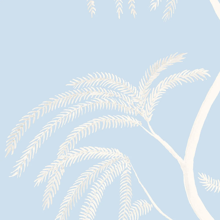 Leaning Orchard Wall Mural - Quiet Blue