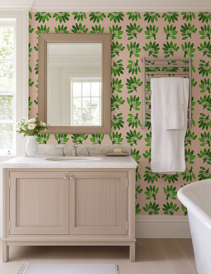 Little Palms Floral Wallpaper by The Blush Label