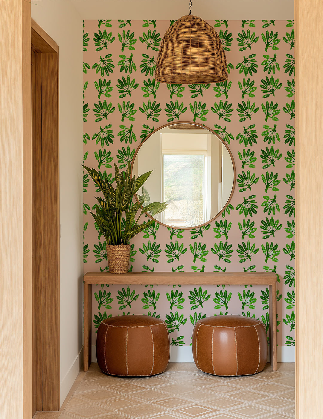 Little Palms Floral Wallpaper by The Blush Label