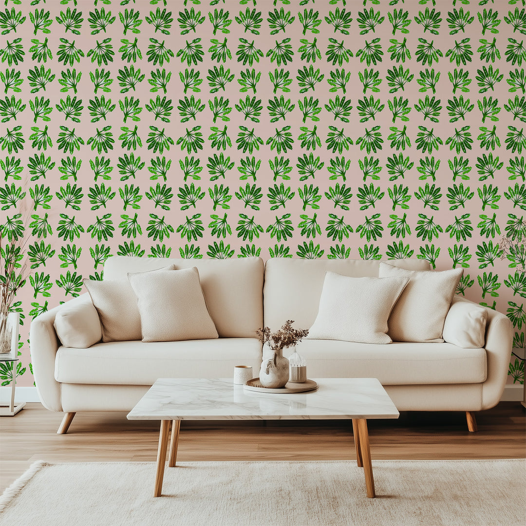 Little Palms Floral Wallpaper by The Blush Label