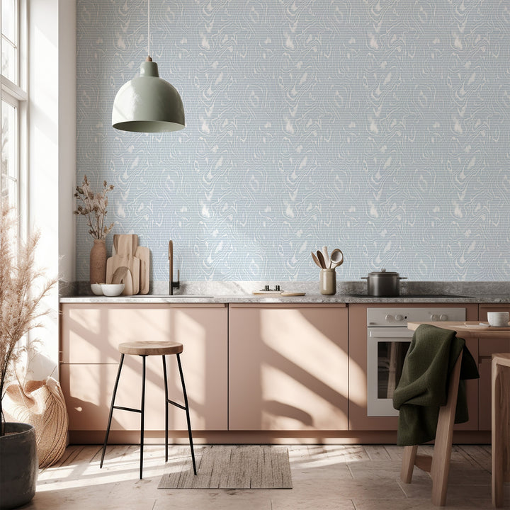 Burlwood - Blue Gray Wood Wallpaper