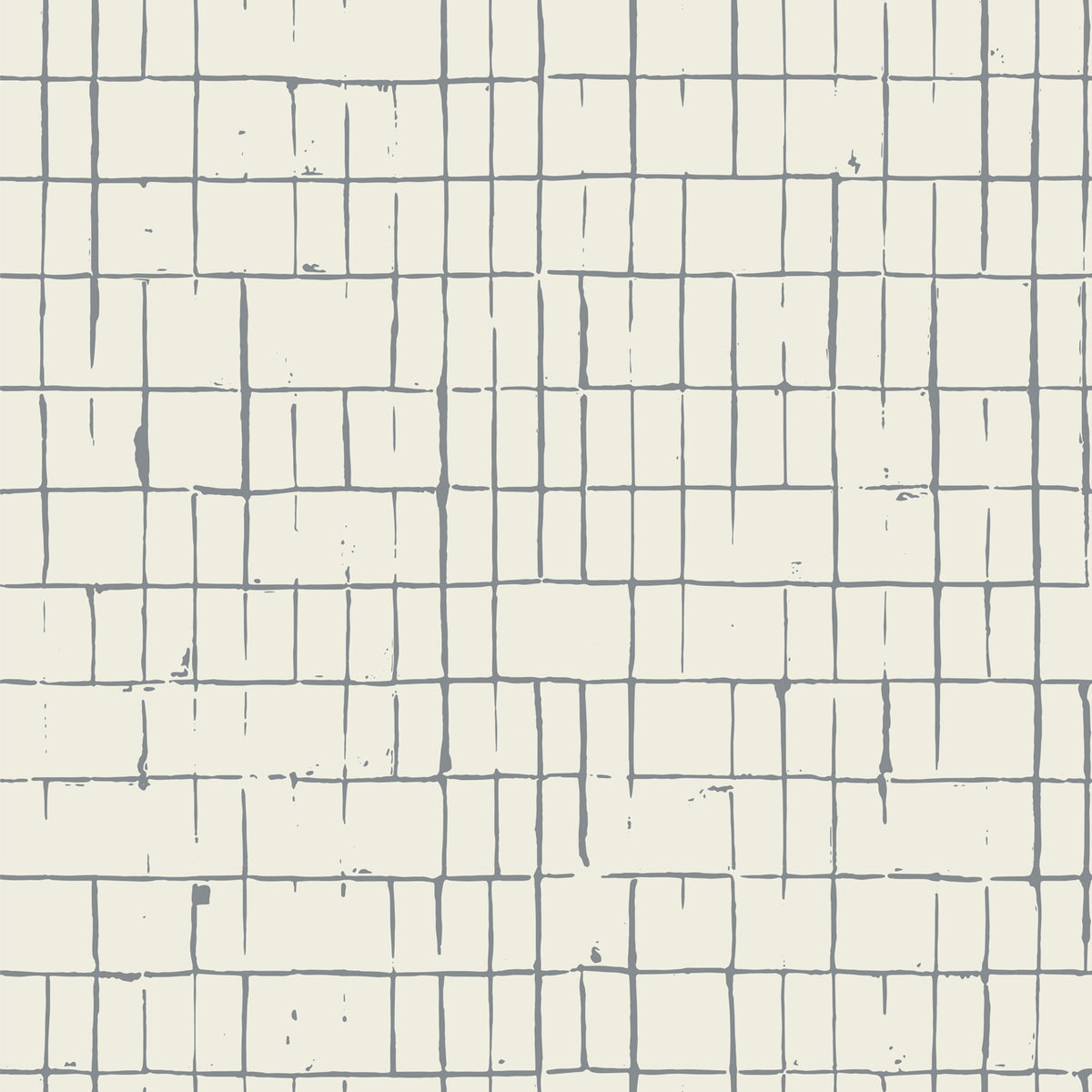 Fractured Grid - Blue Cream Wallpaper - Mitchell Black