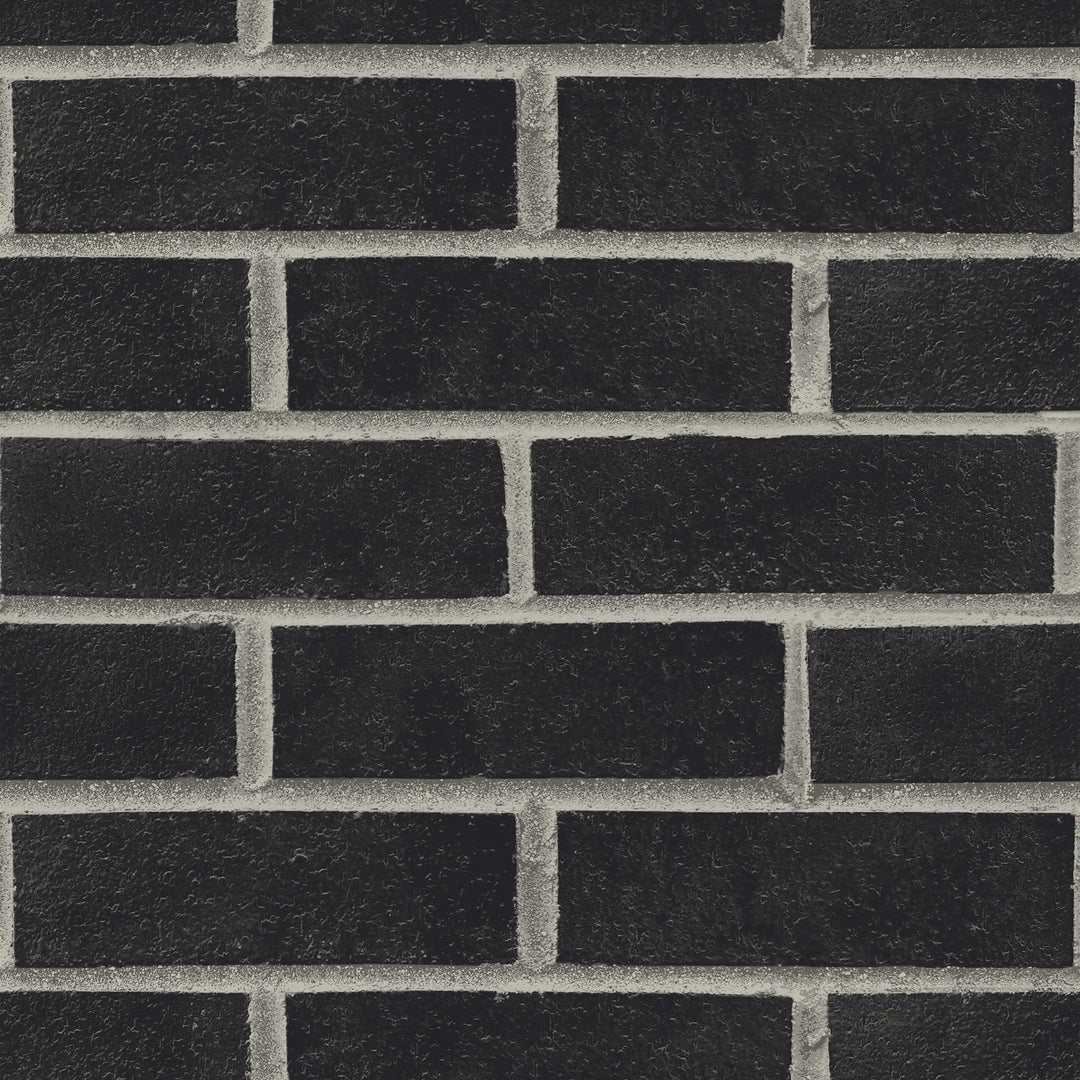 Subway - Black Brick Wallpaper