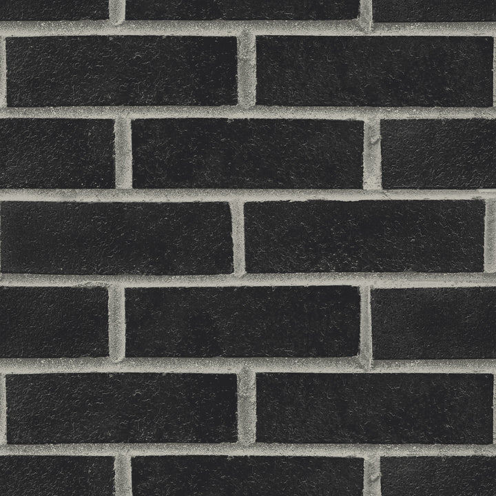 Subway - Black Brick Wallpaper