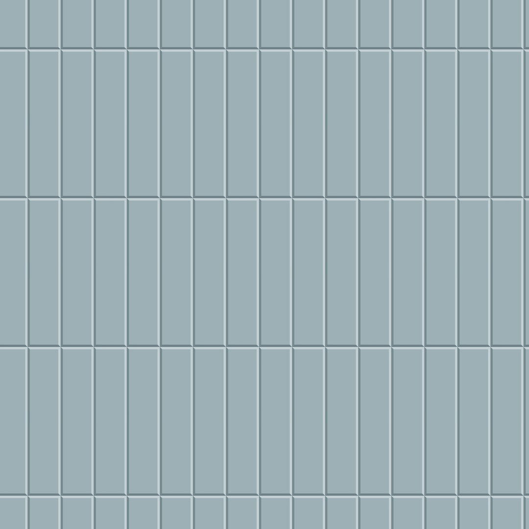 Tall Tiles -  Blue Glaze Wallpaper