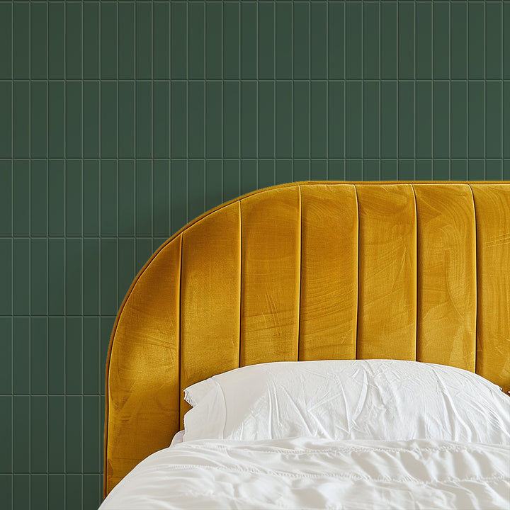 Tall Tiles -  Forest Green Wallpaper