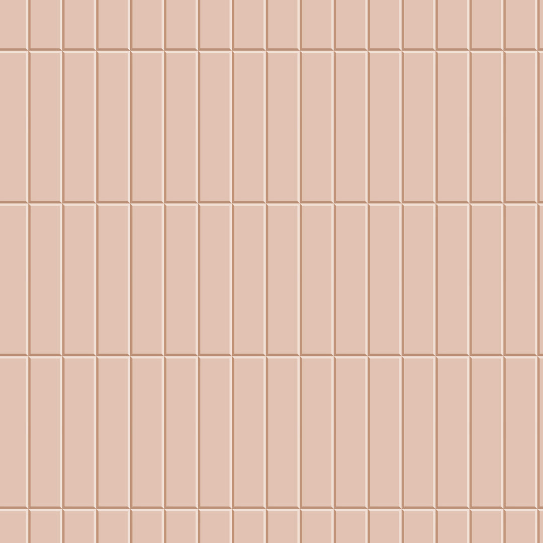 Tall Tiles - Soft Blush Wallpaper