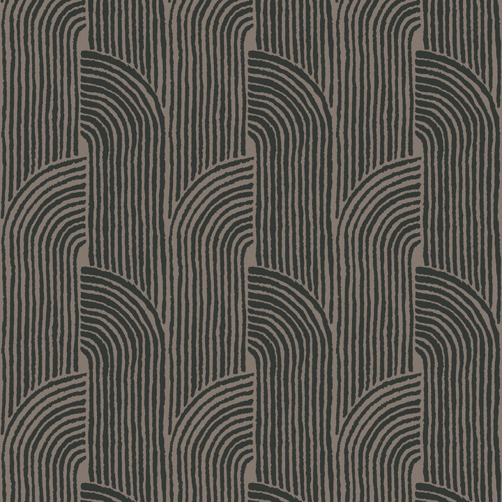 Woven Arcs - Cocoa Brown Wallpaper