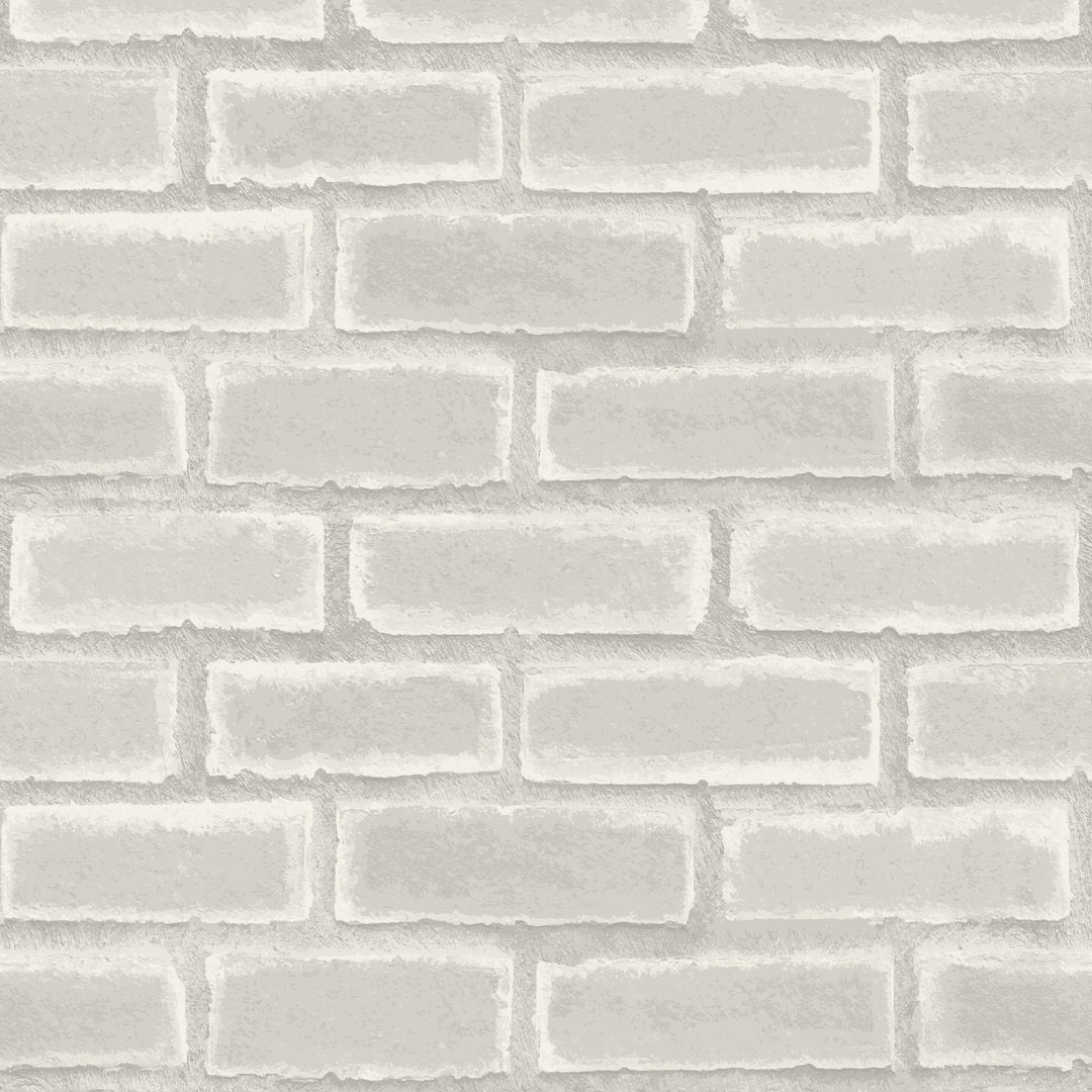 Wrigley - Chalk White Brick Wallpaper