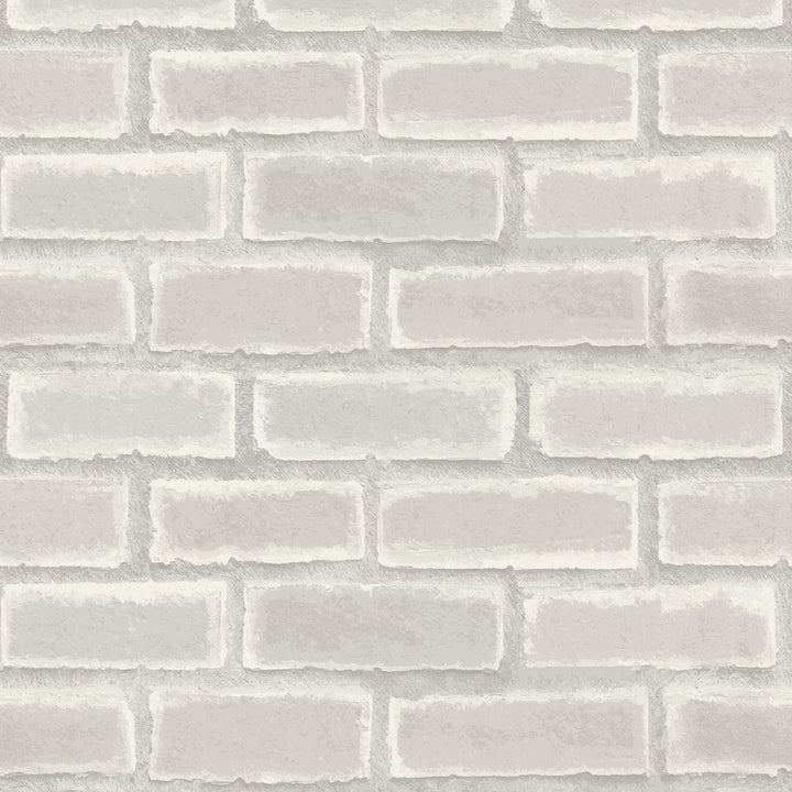 Wrigley - Chalk White Brick Wallpaper