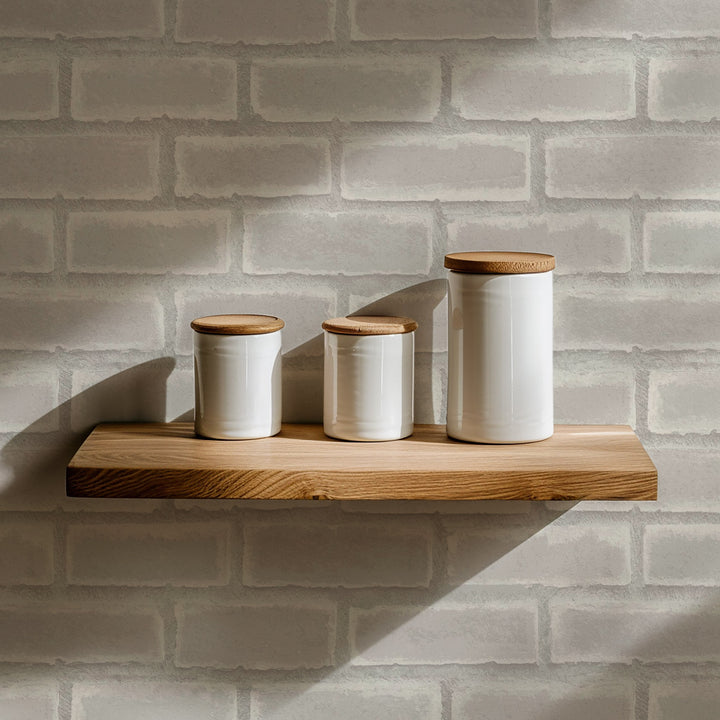 Wrigley - Chalk White Brick Wallpaper