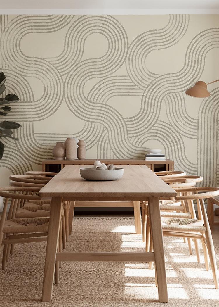 Looping Current Wall Mural - Parchment – Mitchell Black