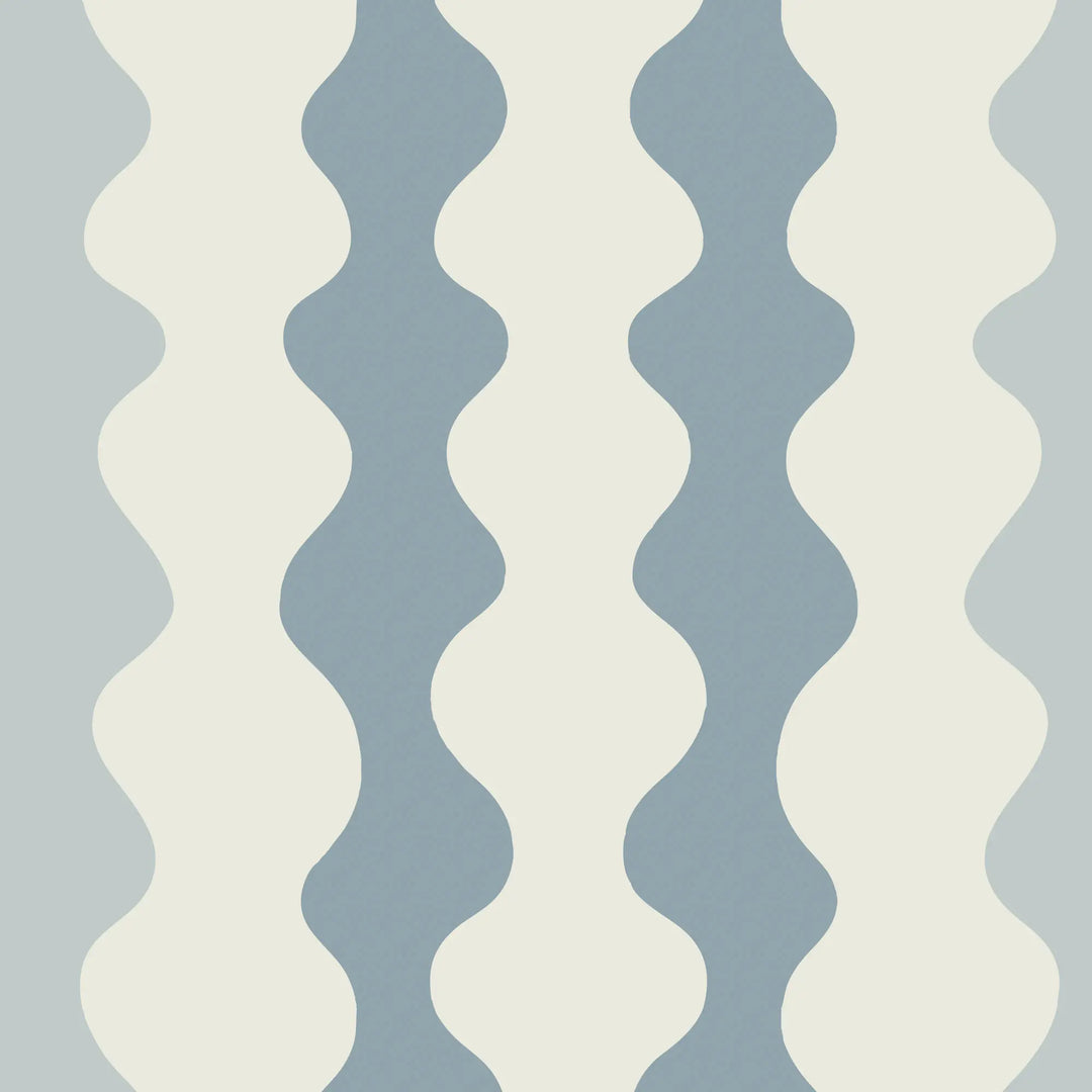 Low Frequency - Lacquered Blues Wallpaper by Natalie Papier