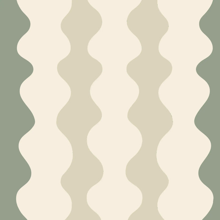 Low Frequency - Pale Green Wallpaper by Natalie Papier
