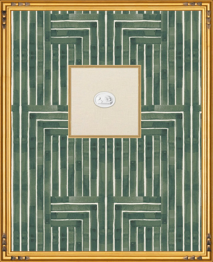 Framed Intaglio Wall Art - Chiseled - Emerald