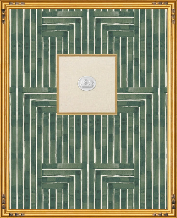 Framed Intaglio Wall Art - Chiseled - Emerald
