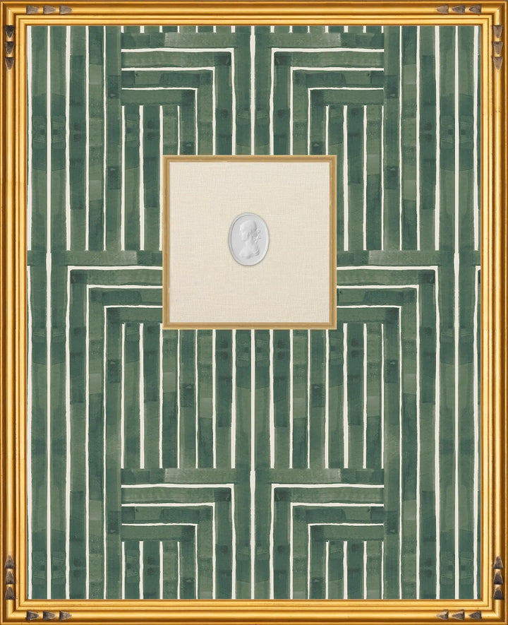 Framed Intaglio Wall Art - Chiseled - Emerald