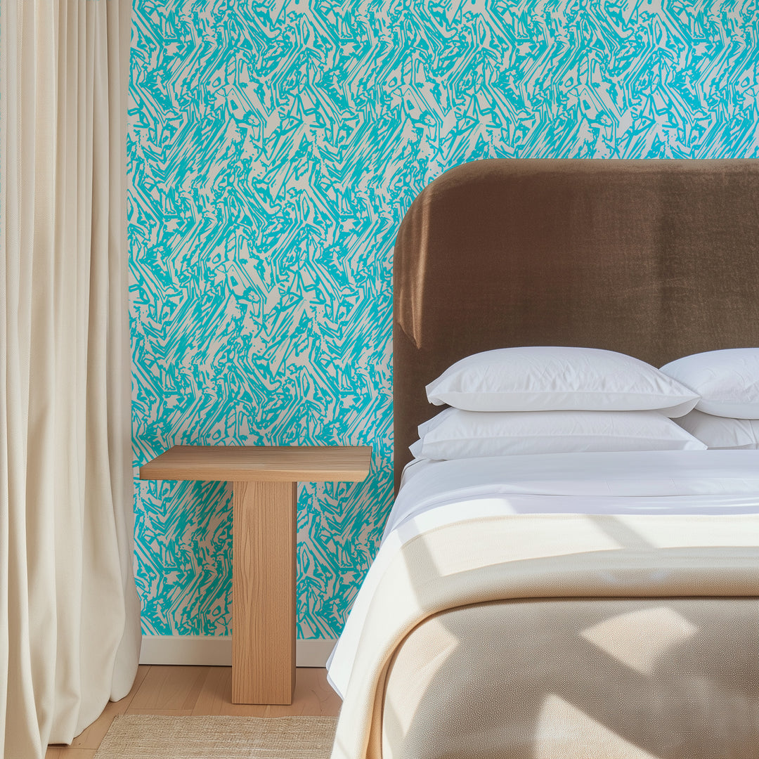 Marble - Aqua Wallpaper by The Blush Label