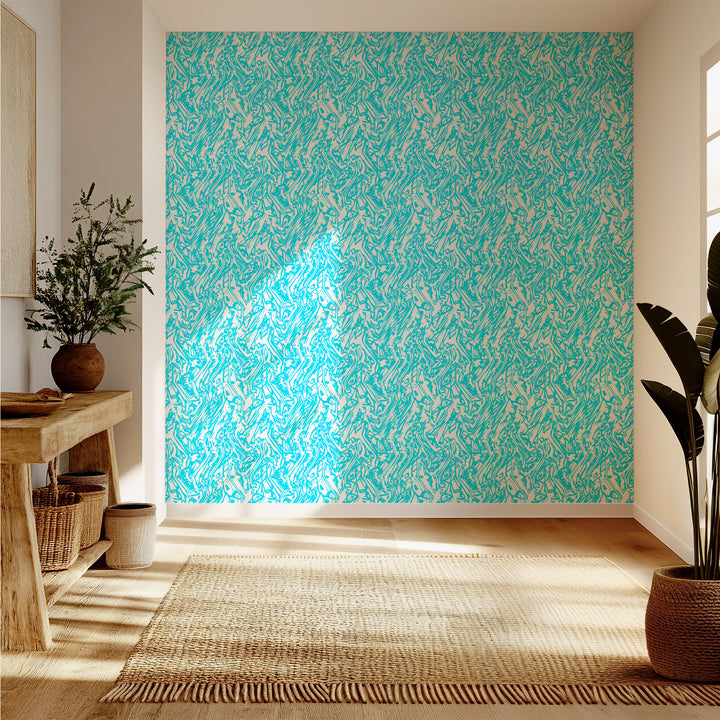 Marble - Aqua Wallpaper by The Blush Label