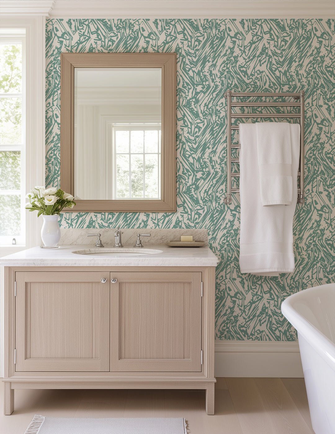 Marble - Teal Wallpaper by The Blush Label