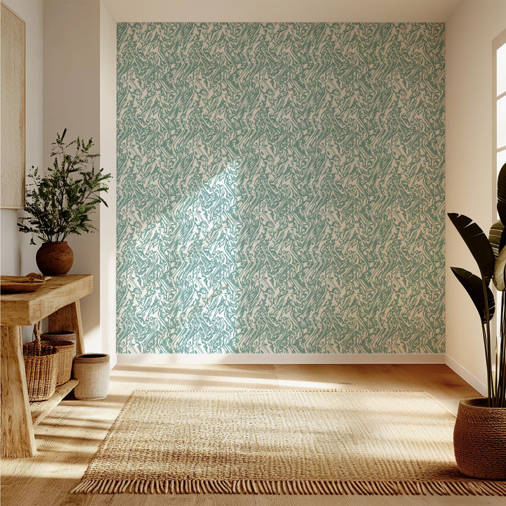 Marble - Teal Wallpaper by The Blush Label