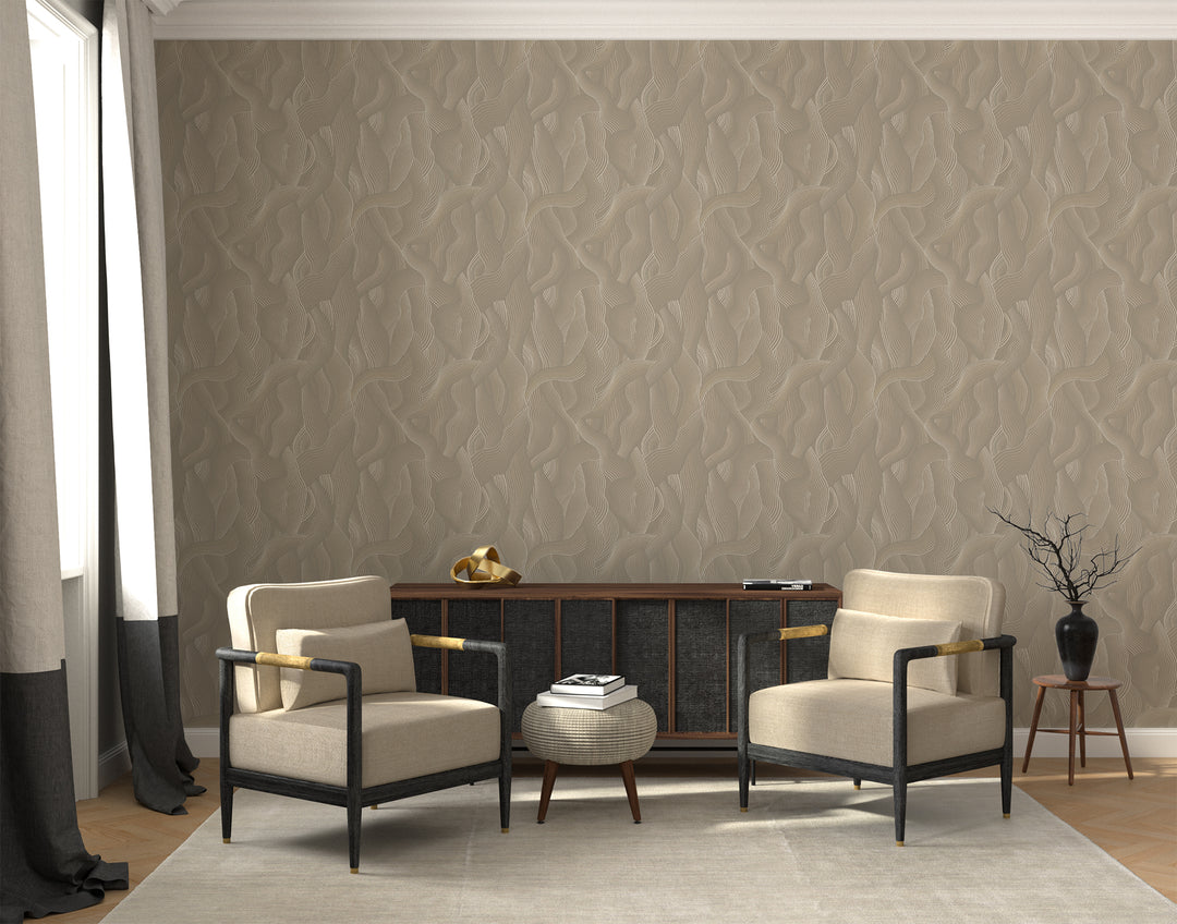 Meraki - Taupe Wallpaper by Sabrina Yvonne