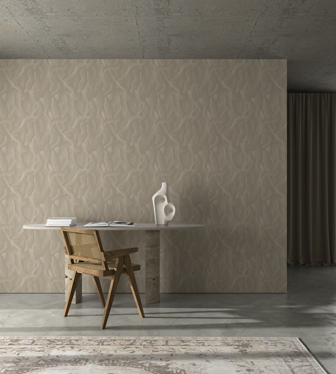 Meraki - Taupe Wallpaper by Sabrina Yvonne