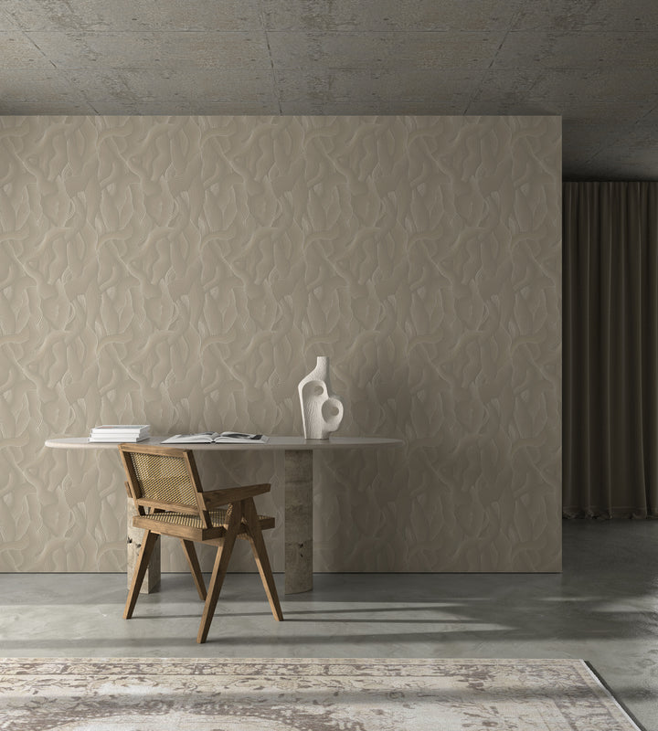 Meraki - Taupe Wallpaper by Sabrina Yvonne