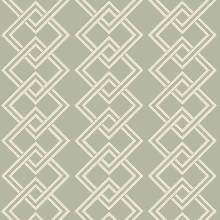 Mod Block - Parchment Sage Wallpaper