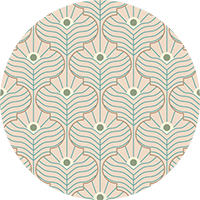 Moroccan Peacock - Peach Blush Wallpaper