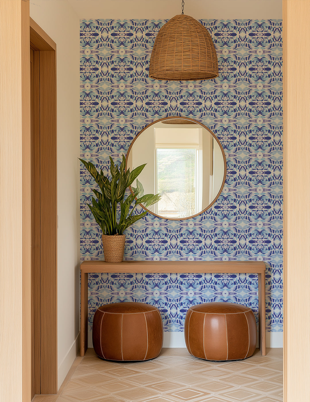 Morocco - Blue Wallpaper by The Blush Label