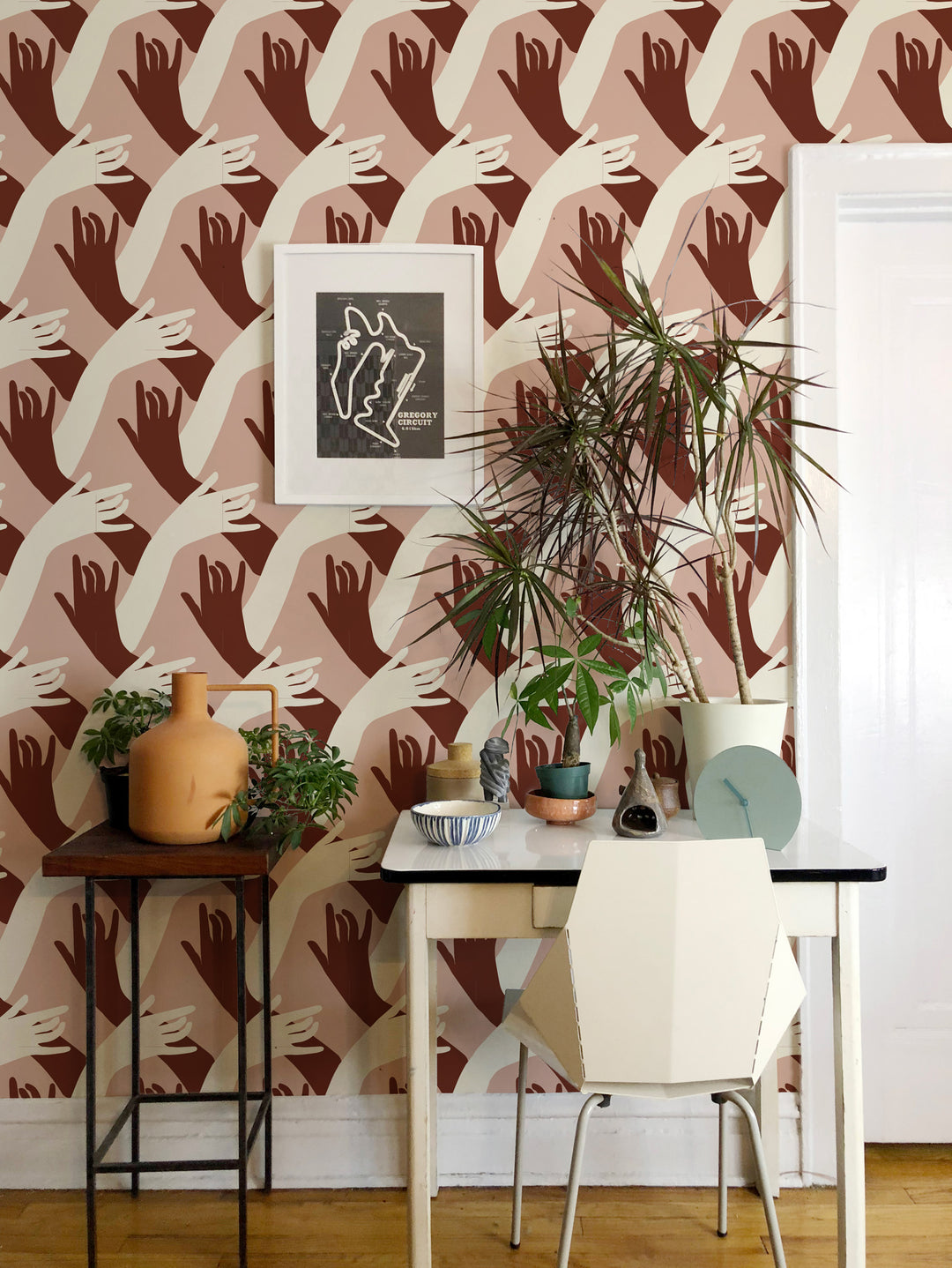 Connect - Cherrywood Wallpaper by Natalie Papier