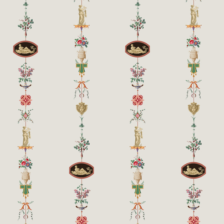 NeoClassical Stripe - Ivory Wallpaper