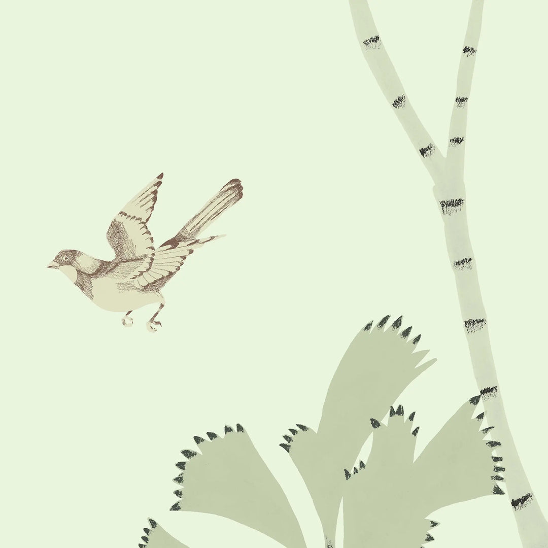 Oasis Canopy Wall Mural - Pale Jade